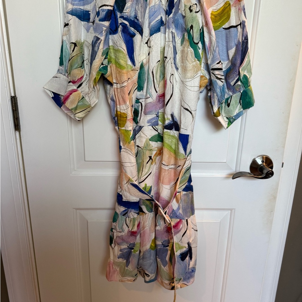 Ted Baker Multicolor Abstract Dress Sz 3 NWT